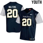 Notre Dame Fighting Irish Youth Justin Walters #20 Navy Under Armour Alternate Authentic Stitched College NCAA Football Jersey FEB6899CI